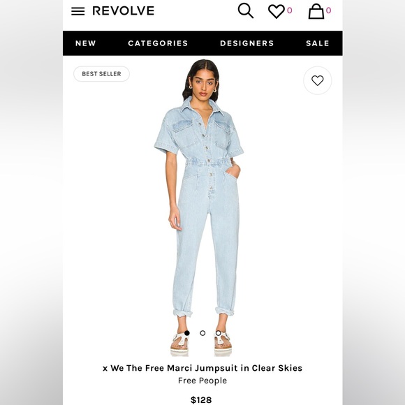 Free people denim jumpsuit - Picture 1 of 2